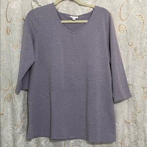 🍂J. Jill Lavender V-Neck Blouse🍂